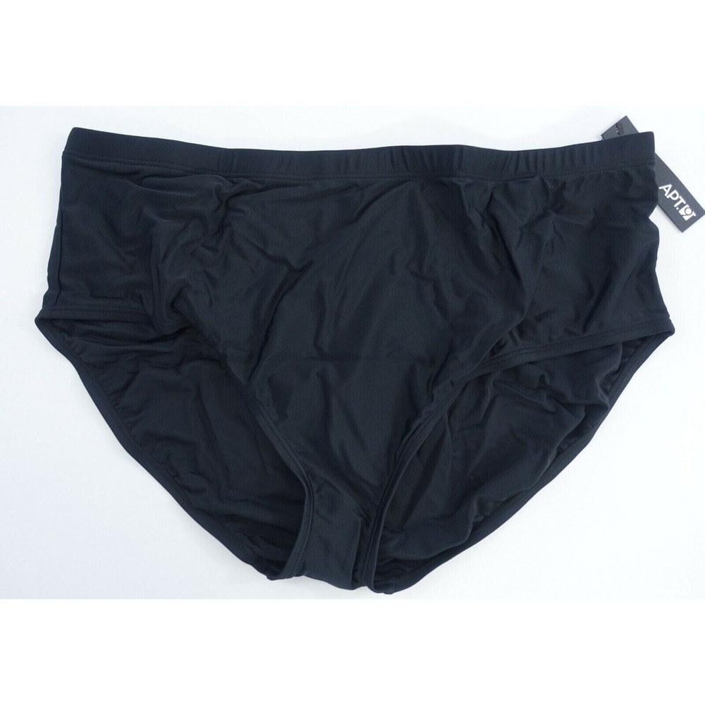 Apt9 Swimsuit Bikini Bottoms Women 22W Tummy Control High Waisted Black